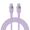 Cabo de Dados de Silicone 60W Tipo-C Duplo Adequado para Celulares Apple e Huawei Cabo de Carregamento Rápido Tipo-C