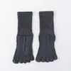 Meias de Yoga, Meias Específicas para Pilates para Mulheres, Meias de Algodão Antiderrapantes de Cor Sólida com Dedos Separados, Meias Esportivas Antiodor de Cano Médio para Cinco Dedos
