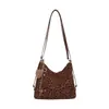 Heng Geng Nuevo Bolso de Axila Holgado con Estampado de Leopardo para Perezosos, Bolso Tote Grande de Capacidad para Mujer, Bolso Cruzado de Hombro Único para el Viaje Diario