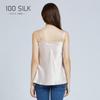 Regata Interna de Seda para Mulheres Sexy e com Belas Costas 100% Seda de Amoreira Roupa de Trabalho Preta para Usar por Baixo