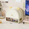 Caixa de Armazenamento de Mesa Tipo Gaveta, Porta-Canetas e Papelaria de Mesa para Escritório, Organizador de Itens Diversos, Caixa de Armazenamento Multicamadas para Cosméticos