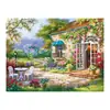 Pintura de diamante 5D 2021 novo diamante completo jardim dos fundos sala de estar feito à mão ponto de cristal colar diamante tijolo adesivo ponto cruz