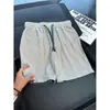 Pantalones cortos American five-point suaves y pegajosos para hombre, verano casual de marca moderna empalmados juveniles holgados rectos deportivos de longitud media