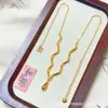Tienda de Oro Mismo Estilo Set de Collares de Moda Chapados en Oro, Elegante Collar Brújula de Ocho Tesoros, Cadena Larga para Suéter Disco de Calabaza, Estilo Chino Versátil para Mujeres