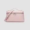 Bolsa para Lonchera LP19 Gigi Mismo Estilo Moda Bolso de Mujer Nuevo Primavera y Verano 2025 Patrón de Avestruz Portátil Pequeño Bolso de Hombro Cruzado