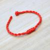 Cuerda de mano diy pulsera de cuerda roja tejida a mano con cuatro nudos cuatro joyas rojas se puede hacer pulsera terminada productos semiacabados