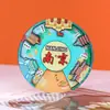 Imán de nevera de plato giratorio de ciudad, pegatina magnética, recuerdo cultural y creativo, regalo de atracción turística de moda, regalo giratorio personalizado de atracción turística