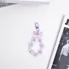 Pingente chaveiro corrente de celular laço multi-flor personalizado, acessório de bolsa de luxo, chaveiro de dopamina atacado