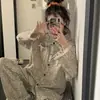[Algodón de alta calidad] Pijamas para mujer Primavera y Otoño Nuevo estilo coreano lindo conejito celebridad de internet ins pantalones de manga larga hogar