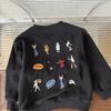 Sudaderas Infantiles, Estilo Dibujos Animados, Estilo Coreano, Estilo Primavera y Otoño, Camisetas Base Sueltas y Versátiles, Tops Casuales con Estilo para Niños y Niñas