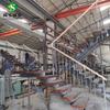 Producción a Medida de Escalera Recta de Acero y Madera en Forma de U Pedales de Roble Rojo Pasamanos Edificio Duplex Calidad de Exportación