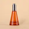 Nueva Botella Gotero de Vidrio con Bomba de Prensa Cónica 15ml Elegante Botella Marrón Mate para Aceites Esenciales Botella para Cuidado del Cabello y la Piel