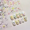 Tomoni Adesivo Fino Resistente para Nail Art Explosões Adesivo Fofo para Nail Art Alto Valor de Cor Mancha Cachorro Joia Adesivo Nail Art