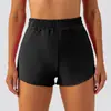 Shorts de Yoga de Secado Rápido para Mujer, Sueltos y Transpirables, de Manga Corta, para Deportes al Aire Libre, Fitness, Running, Ropa de Yoga, Stock Listo Transfronterizo