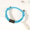Pulseira Tubular Europeia e Americana Transfronteiriça com Cordão Duplo Colorida Aço Inoxidável Cor Impressão e Gravação Pulseira de Corda Trançada Ajustável