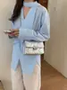 Bolso de cadena para mujer, versión coreana, nuevo de moda verano 2026, bolso cuadrado pequeño casual con personalidad, bolso cruzado de hombro simple de moda