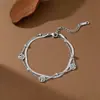 Pulseira de Aço Titânio Nova Transfronteiriça Não Desbota Estilo Retro Hong Kong Ouro 18K Versátil Moda Estilo Ins Joia de Mão para Mulheres Alta Qualidade