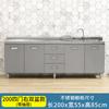 L7 Gabinetes de Cocina de Acero Inoxidable 304 Totalmente Montados Alacenas de Cocina para Alquilar Gabinetes de Cocina Almacenamiento Gabinete para Estufa Doméstica Fregadero Integrado