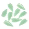 Nuevos Estilos de Cuentas de Vidrio Jade Hoja con Agujeros para Pasadores de Pelo Hechos a Mano DIY, Colgantes de Coche, Pulseras y Materiales para Accesorios de Joyería al por Mayor