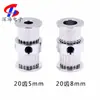 Acessórios para Impressora 3D 2Gt Polia Sincronizada de Cabeça Dupla Polia de Correia Furo Interno de 20 Dentes 5/8mm Roda de Transmissão