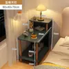 Mesita de Noche con Bordes Estrechos, Estante Pequeño de Almacenamiento Moderno y Sencillo, Mesita de Café Pequeña para Dormitorio, Popular para Niños, Sencillo para Uso en Alquiler