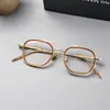 10006 Armazón de Gafas de Titanio Puro para Hombres y Mujeres, Armazón de Titanio Armazón de Placa Gafas Se Pueden Equipar con Miopía de Prescripción