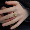 Anillo de perla de agua dulce natural brillante de luz fuerte Zhuji, anillo de apertura ajustable con mariposa de circonita micro engastada, venta al por mayor