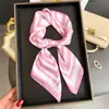 Pañuelo Geométrico Retro de Seda Imitación Estampada, Chal de Gama Alta, Pañuelo para el Cuello de Protección Solar, Pañuelo Cuadrado Pequeño, Pañuelo para la Cabeza, Bufanda para Mujer