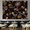 Tecido de Fundo para Halloween Estilo Nórdico Pano para Pendurar ins Decoração de Quarto de Menina Celebridade Cyber Arranjo de Cabeceira Tapeçarias Parede de Dormitório