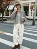 Comercio exterior transfronterizo artículo popular ropa de mujer verano nuevo estilo europeo y americano todo algodón cuello alto cuadros bicolor chaqueta para mujer
