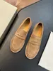 Sapatos Loafer Slip-On Novos de Camurça de Marca Estrangeira Bc, Sapatos Rasos de Couro Confortáveis para Homens, Sapatos Masculinos de Comércio Exterior de Ponta