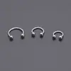 Set de Joyería Mixta de Acero Inoxidable Transfronterizo, Barra con Forma de Herradura Básica en C, Anillo para Labio con Espiral Externo, Aros Sin Costura