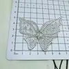 Mariposa de Doble Capa con Pedrería Tridimensional Decoración para Zapatos Hecha a Mano DIY Moda Ins Accesorios para el Cabello Materiales para Ropa Adornos