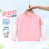 Camiseta de Manga Larga para Niños 2026 Nuevo Estilo Primavera y Otoño Camiseta Básica Infantil Algodón Puro Ropa de Bebé Top Delgado de Otoño