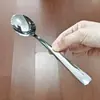 Colher de Aço Inoxidável de Alta Qualidade para Uso Doméstico, Colher de Jantar com Cabo Longo para Comer, Misturar Arroz e Beber Sopa, Adequada para Cantinas e Restaurantes