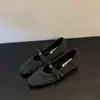 Sapatos Mary Jane Quadrados com Salto Escondido Estilo Chanel para Mulheres, Novo Modelo de Inverno com Forro de Pelúcia e Laço, Elegantes Sapatos de Pelo Únicos