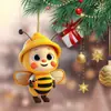 Nuevo 2D Nuevo Traje de Abeja Lindo y Lindo Decoración para Coche Colgante para Espejo Retrovisor de Coche Regalo Árbol de Navidad