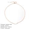 Collar de perlas de imitación de acero inoxidable para mujer, cadena corta de clavícula de AliExpress, joyería europea y americana, venta al por mayor.