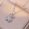 Collar para Mujer Nueva Celebridad de Internet Corazón Oso Zircón Diamante Flash Moda Simple Diseño de Estilo Coreano Cadena de Clavícula Personalizada