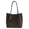 Bolsa Tote de Gran Capacidad Estilo Perezoso Color Sólido 2026 Otoño Nuevo Estilo Coreano Personalidad para el Trabajo y el Viaje de Commute de Mano al Hombro