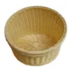 Cesta de pan de imitación ratán, cesta de aperitivos, cesta de frutas, cesta de imitación ratán, cesta de exhibición para supermercado, bandeja redonda inclinada de plástico para frutas, cesta de almacenamiento