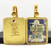Inmortal Taoísta Pintado a Mano Dorado Thangka Zhao Gongming Taiyi Taoísta Tres Puros Thangka Colgante Collar Mayoreo