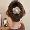 Pinza de Pato de Felpa para Otoño Temprano Pinza Grande para el Cabello Pinza Trasera para el Cabello de Mujer Pinza de Una Sola Palabra de Alta Gama Pinza de Tiburón Accesorios para el Cabello