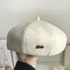 Boina para Mujer Otoño e Invierno Nueva Gorra Octagonal de Pintor Informal Versátil Gorra de Periodista Sombrero Británico Retro