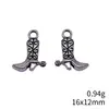 16x12mm 0.94g Colgante de Bota de Cowboy Multicolor Venta Directa de Fábrica Popular Accesorio de Colgante Pequeño