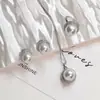 Brincos de Pérola em Ouro Branco Australiano Estilo Princesa Diana, Tarraxas, Anel, Pingente, Conjunto de Colar, Moderno e Versátil, Atacado Direto