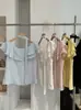 Camisa Sem Manga Lisa com Babados de Camada Dupla Kekezoon para Mulheres, Estilo Suave de Verão com Top de Fita 7532