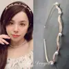 Livro Vermelho Pequeno Pedra Olho de Gato Strass Liga Estilo Coreano Pérola Fina Faixa de Cabelo Moda Faixa de Cabelo para Lavar o Rosto Presilha de Cabelo Acessórios de Cabelo Transfronteiriços