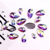 Diamantes de Imitación de Resina Personalizados de Fondo Plano Blanco AB Gota de Agua Ojo de Caballo Cosidos a Mano DIY Accesorios para Ropa Fabricante Venta al por Mayor