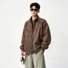 Jaqueta biker de couro PU tie-dye com retalhos canelados, de alta qualidade, estilosa e moderna para adolescentes, peça de vestuário externa masculina da moda.